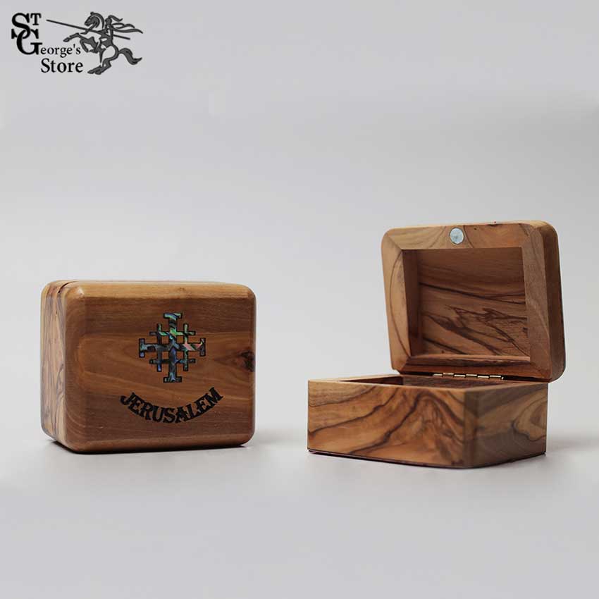 Small Olive Wood Jewelry Box