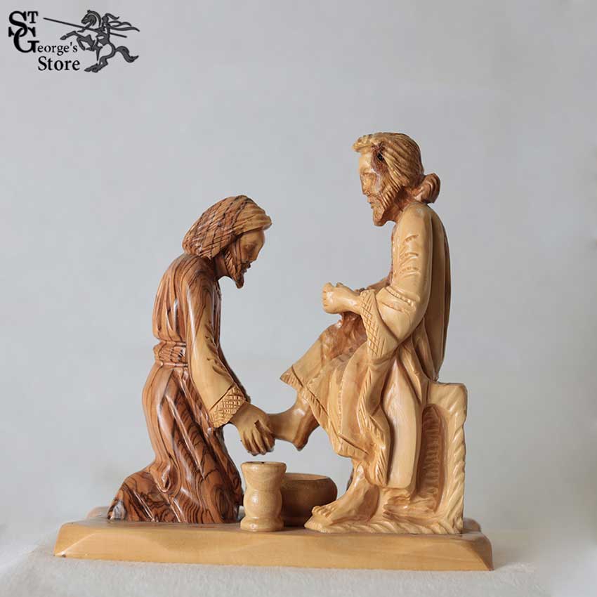 Washing The Feet – Hand Carved – Big Sculpture – St. George's Store